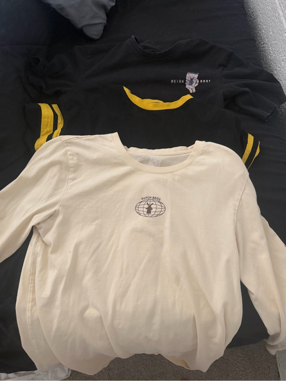 Dutch Bros Cream Kids Long-Sleeve Shirt